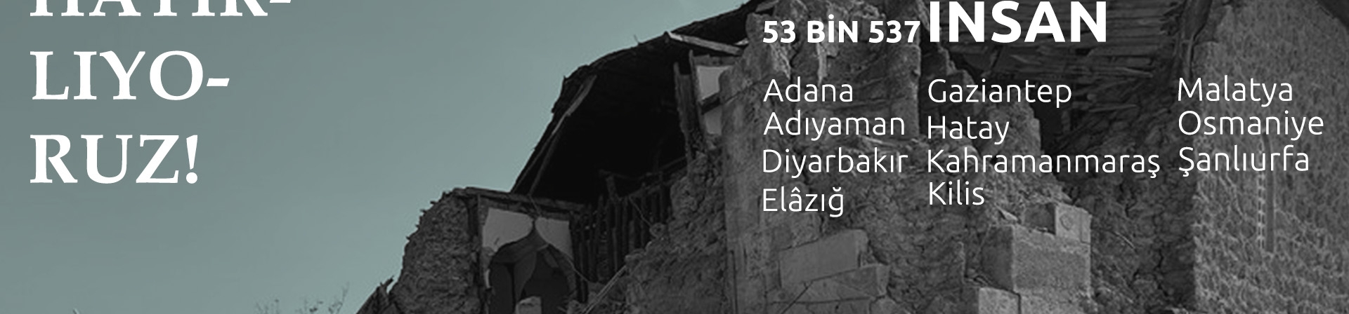 Depremin Birinci Yılında Yaşamı Savunmaya Devam Ediyoruz